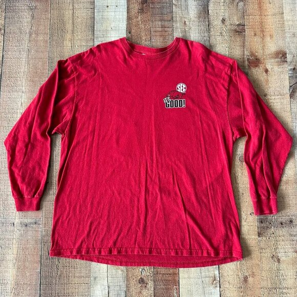 Delta Pro Weight Vintage Womens Size 2XL Arkansas Razorback Long Sleeve Shirt - Picture 1 of 8